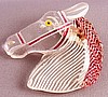 BP17 tinted lucite horse head pin